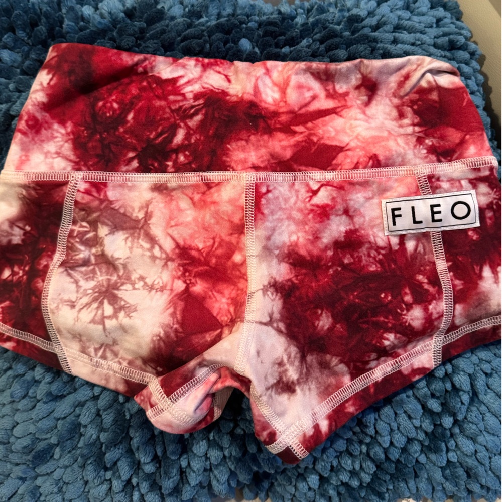 Fleo Scarlet Tie-Dye Active Shorts